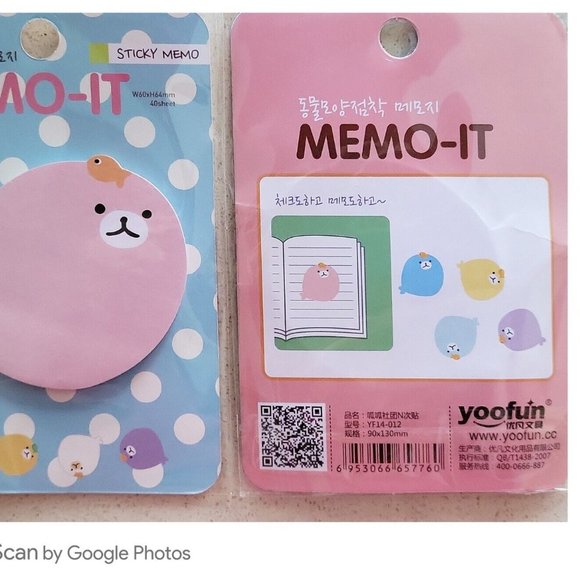 Kawaii Pink Seal Memo pad sticky Post-it note Stationery set - Picture 2 of 2